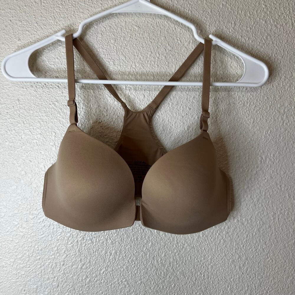 Soma Enbliss front closure racerback bra in tan nude 34B